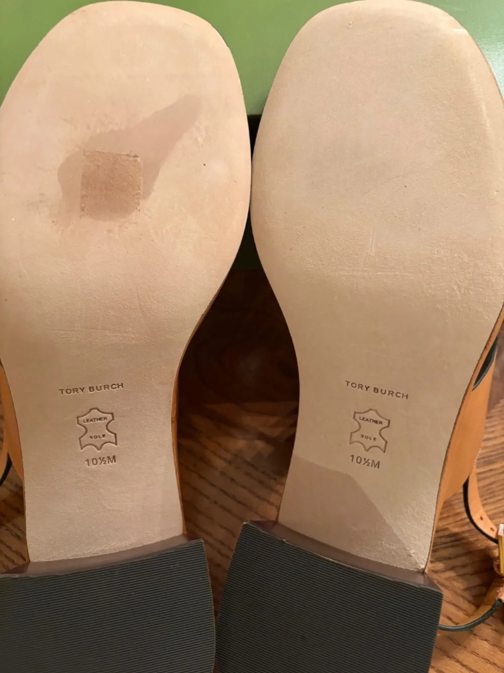 Tory Burch Vachetta Leather Eleanor Sandals 10.5 M